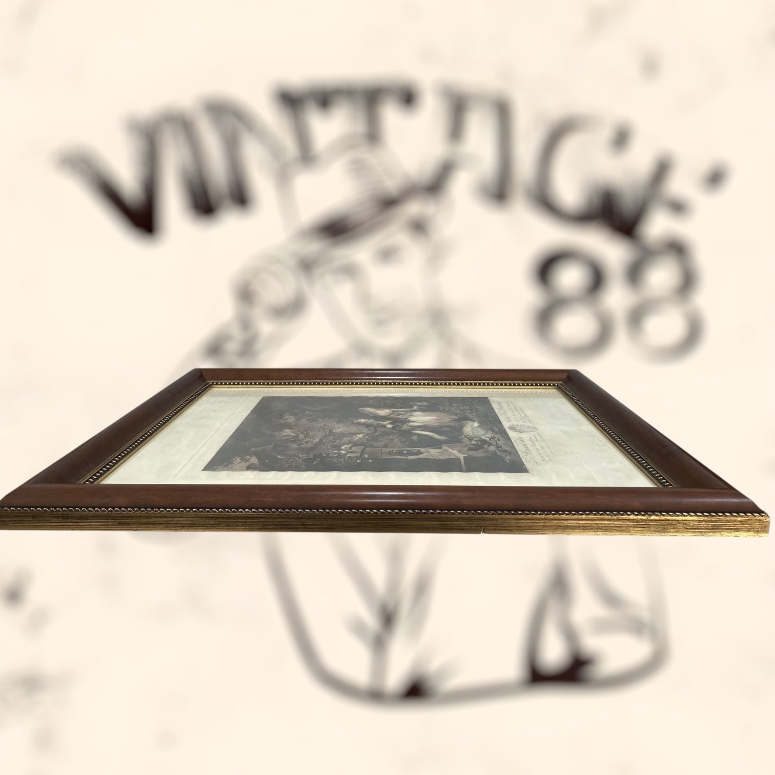 Grabado de la obra L’Amant Discret et les Voeux D’Amour de Jean-Frédéric Schall