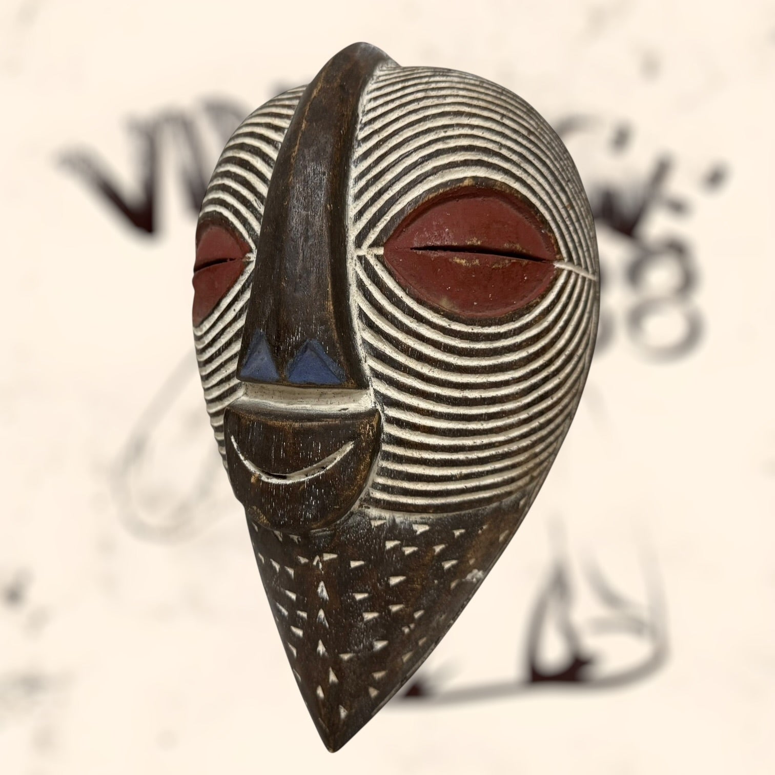 Máscara tribal Songye Africana vintage