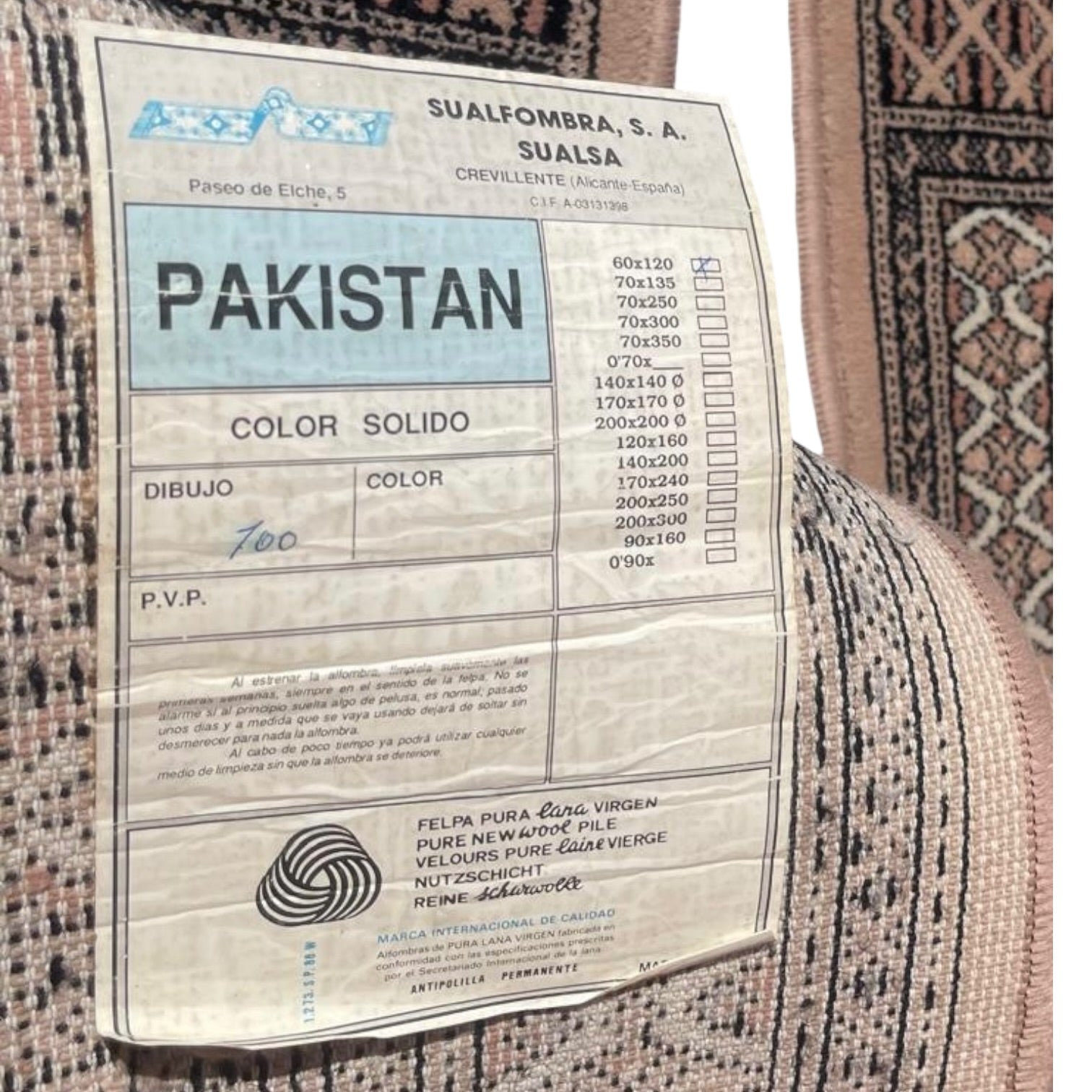 Pareja de alfombras estilo Pakistaní de pura lana virgen Sualsa