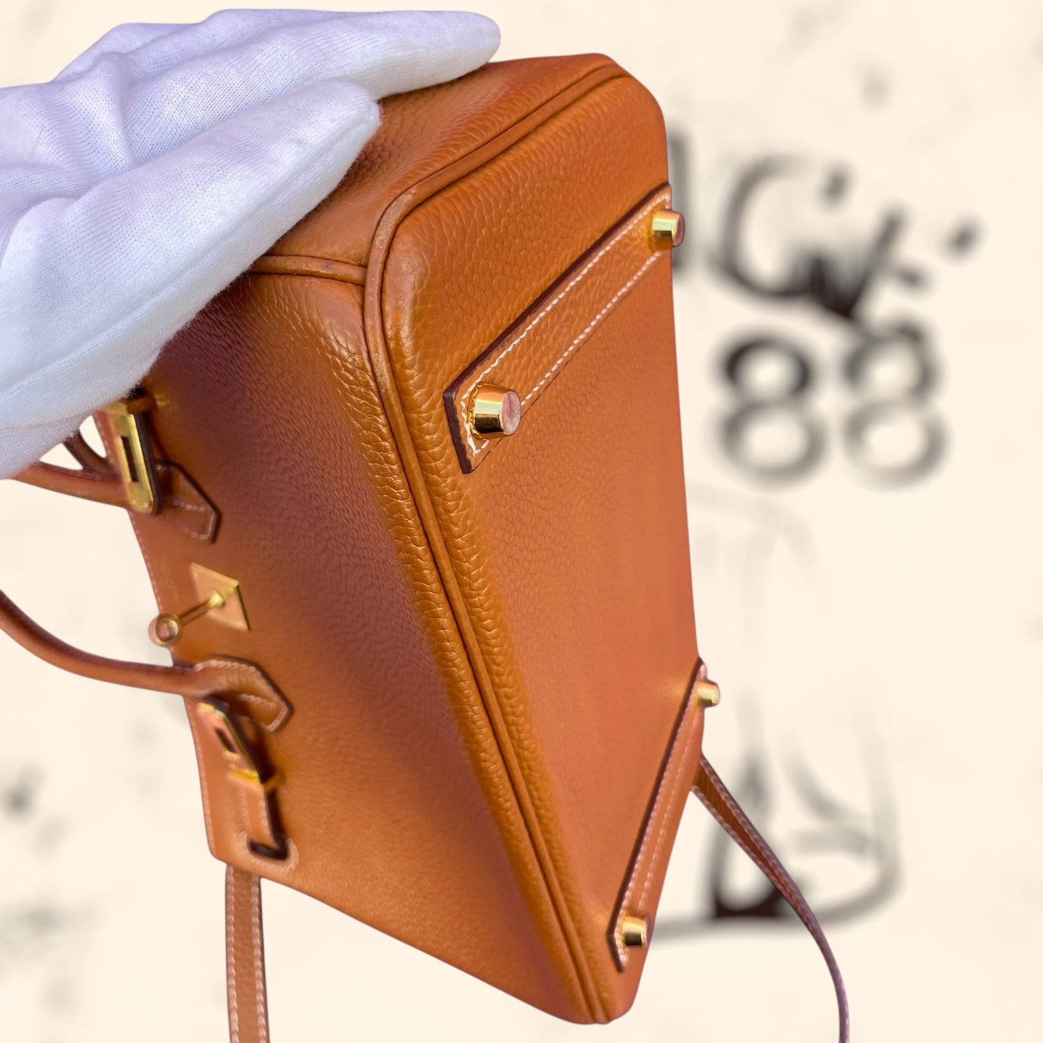 Bolso de piel marrón