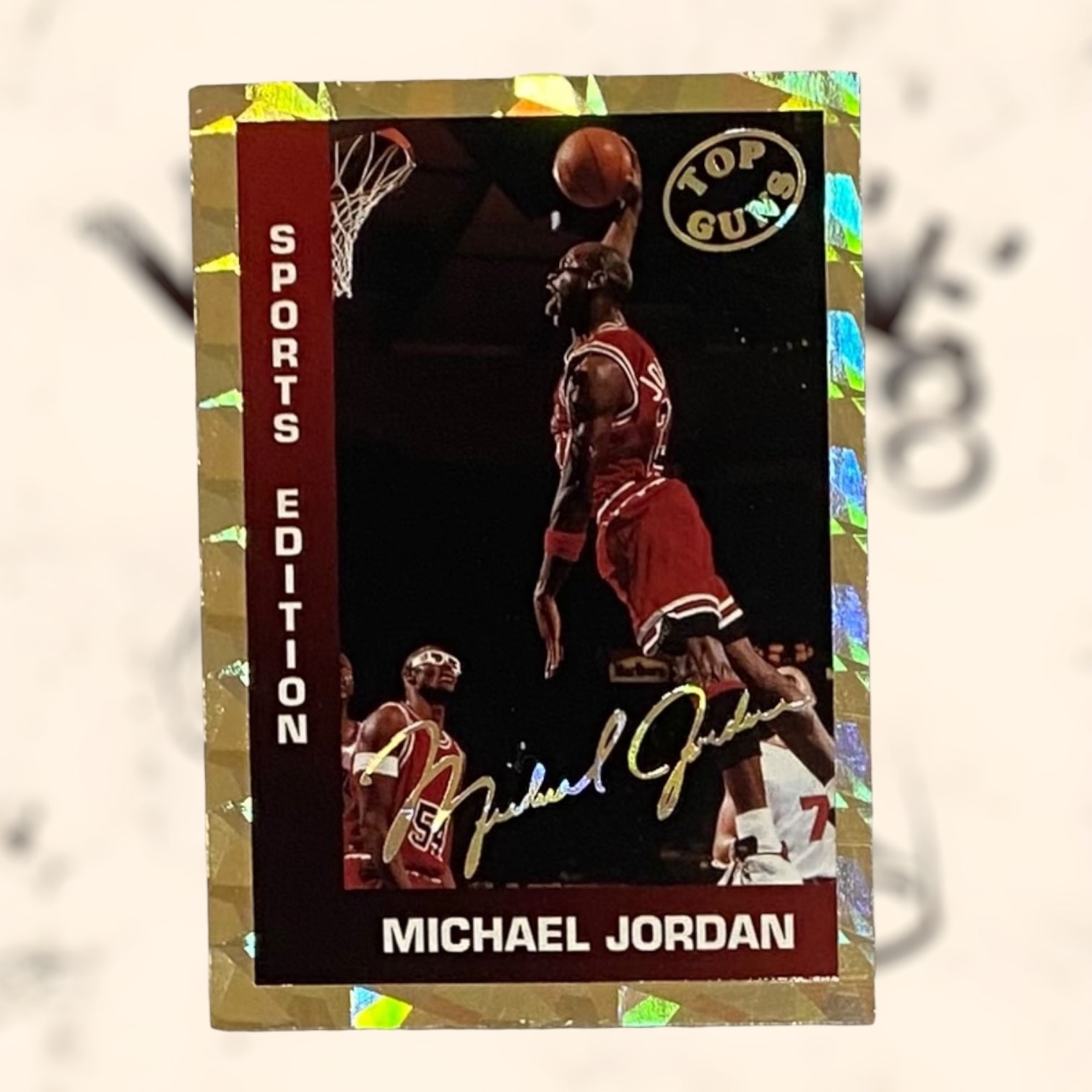 Tarjeta holográfica de Michael Jordan Top Guns Sport Edition