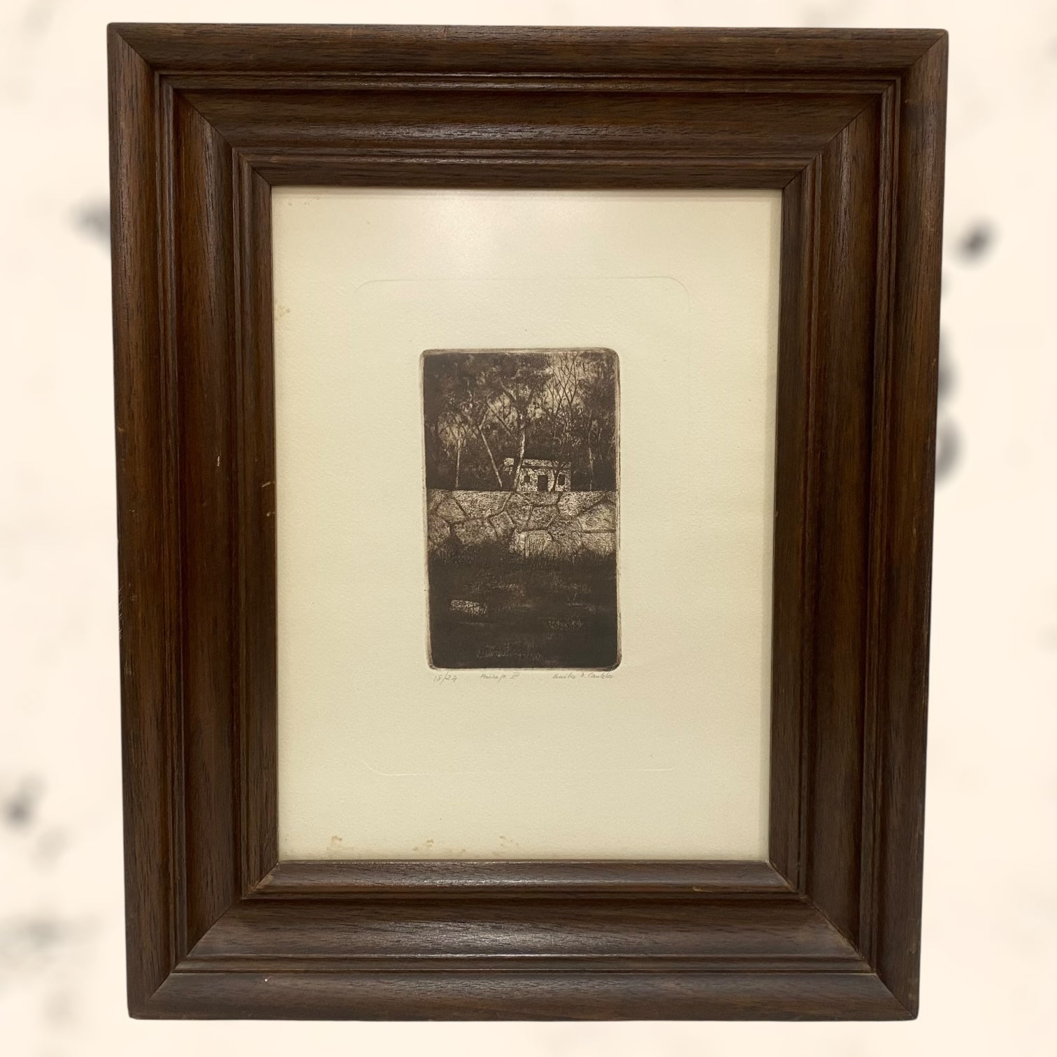 Grabado de Emilio D. Castelar firmado y numerado a lápiz