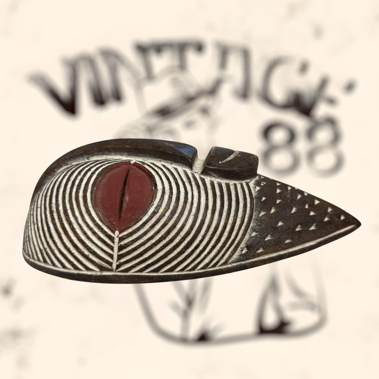 Máscara tribal Songye Africana vintage