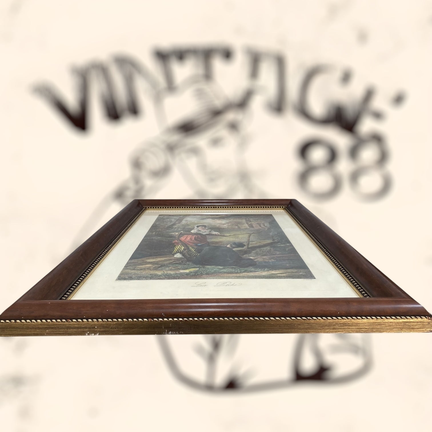 Grabado de la obra La Pêche de Edmond Rudaux