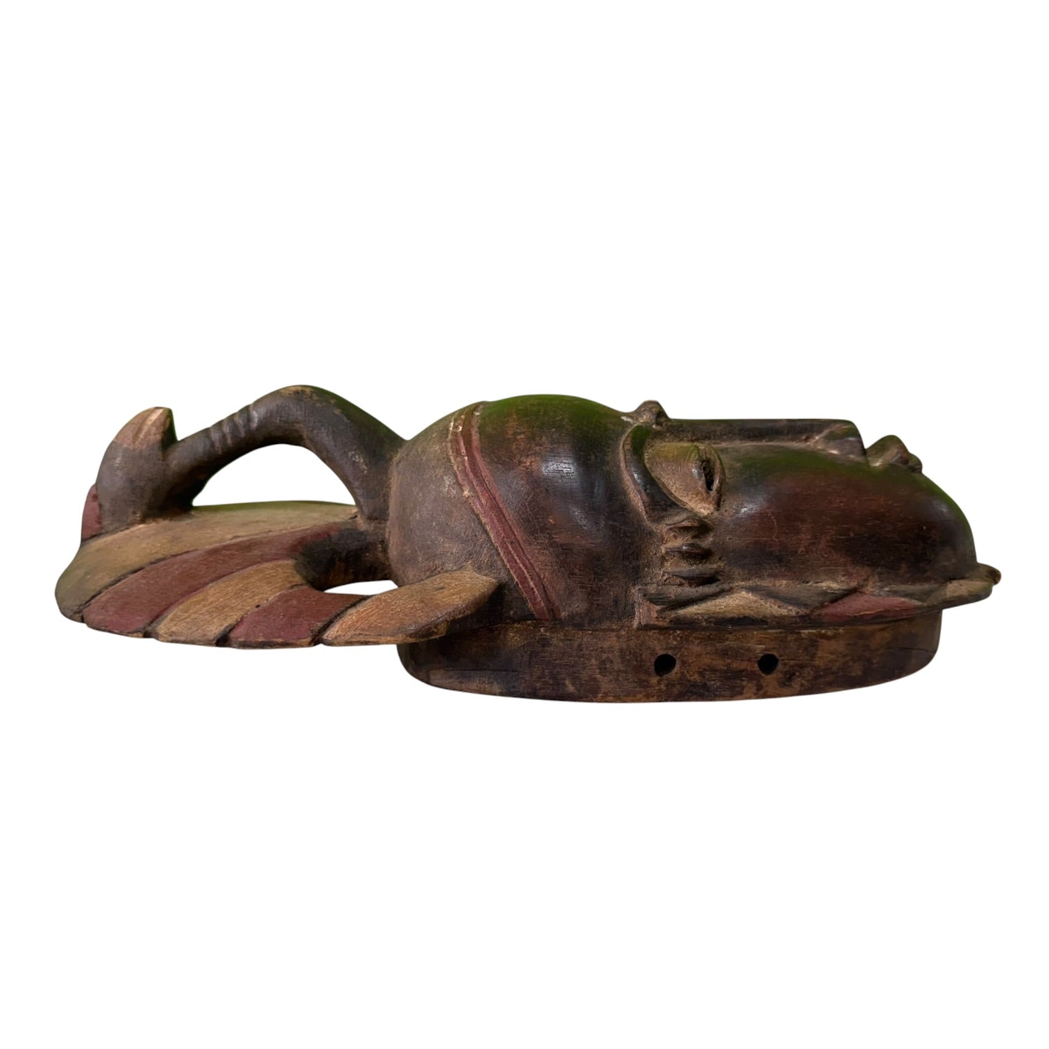 Pareja de máscaras tribales Guro Africanas vintage