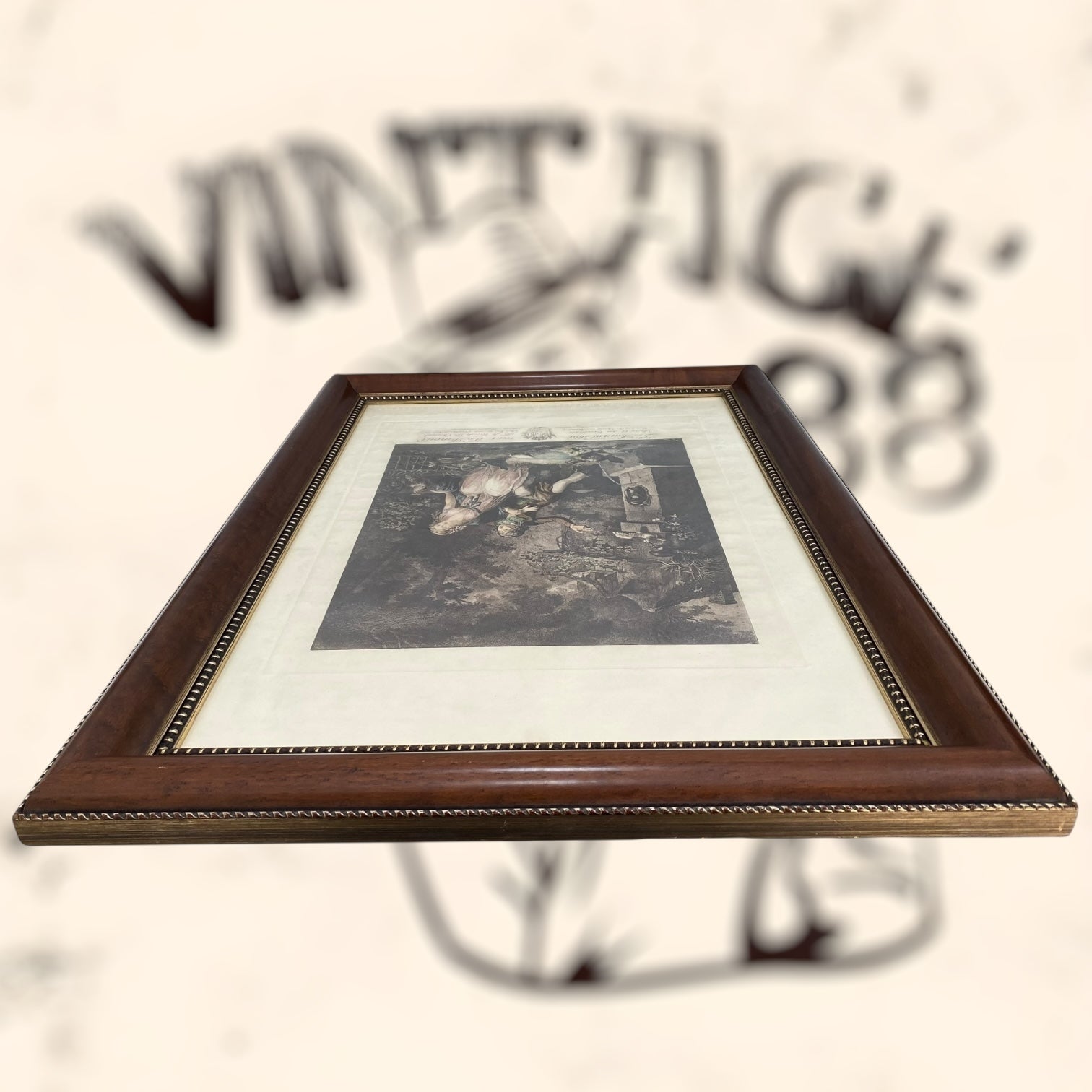 Grabado de la obra L’Amant Discret et les Voeux D’Amour de Jean-Frédéric Schall