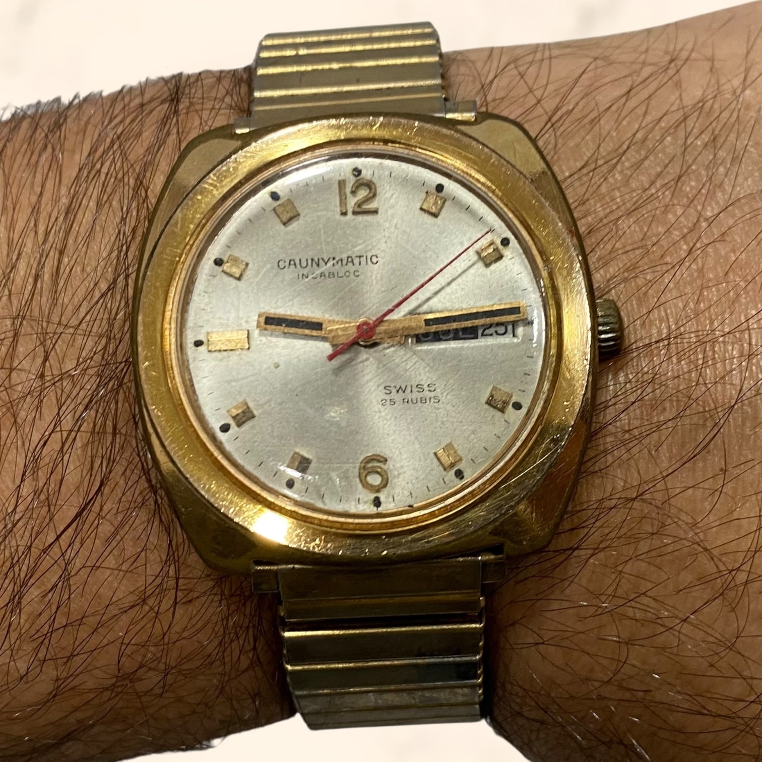 Reloj Caunymatic Suizo vintage