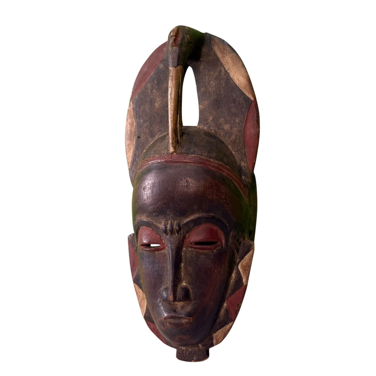 Pareja de máscaras tribales Guro Africanas vintage