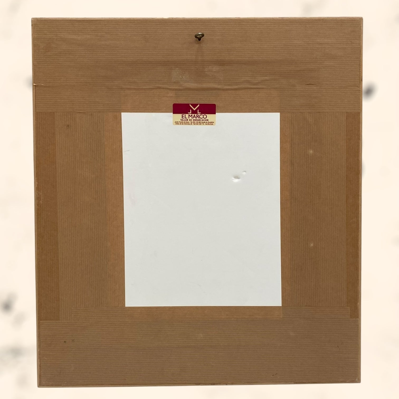 Grabado Santa Madonna e il Bambino firmado a mano P. E