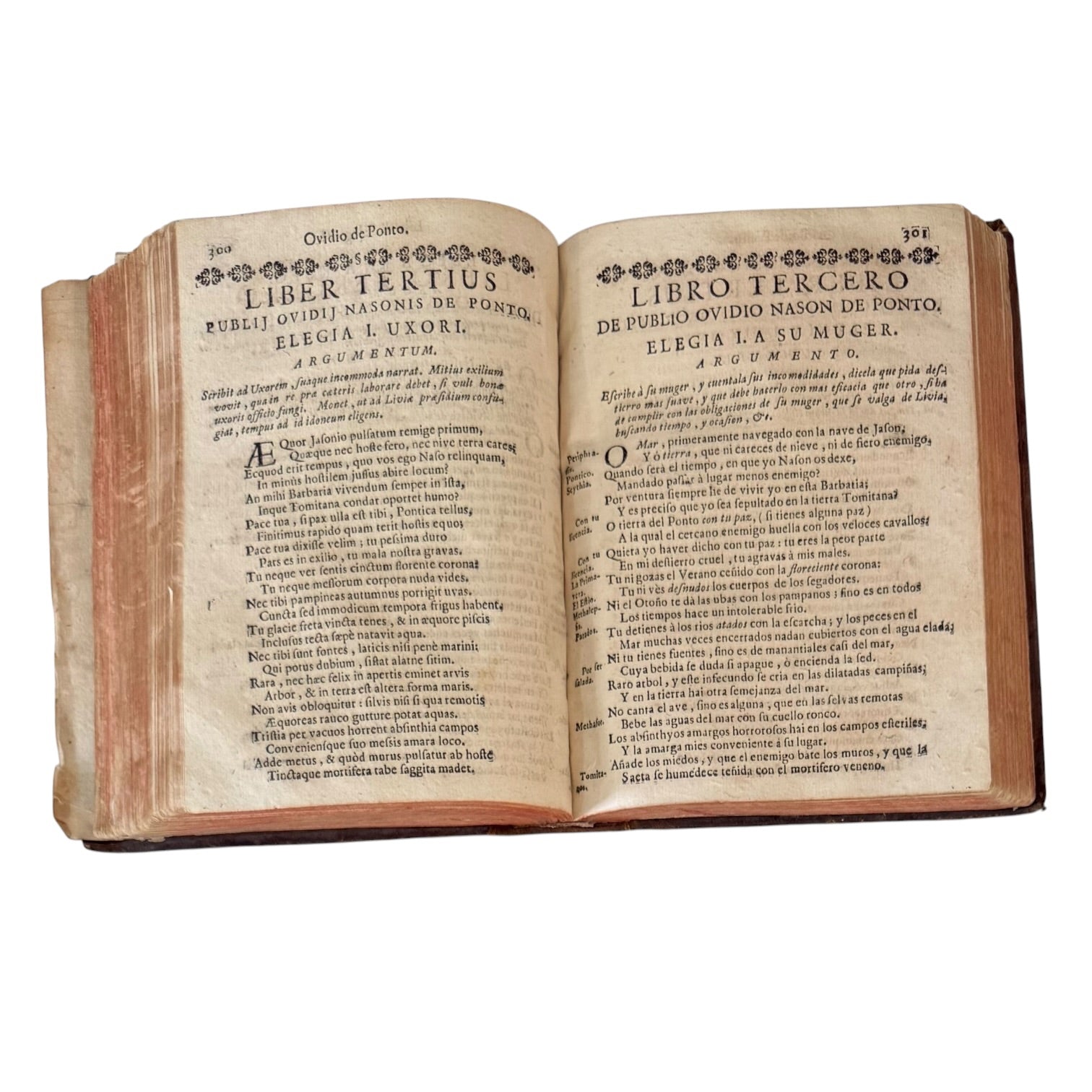 Libro Comento de P. Ovidio Nasón a los libros de Tristes y Ponto de 1733