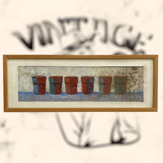 Pintura enmarcada y firmada