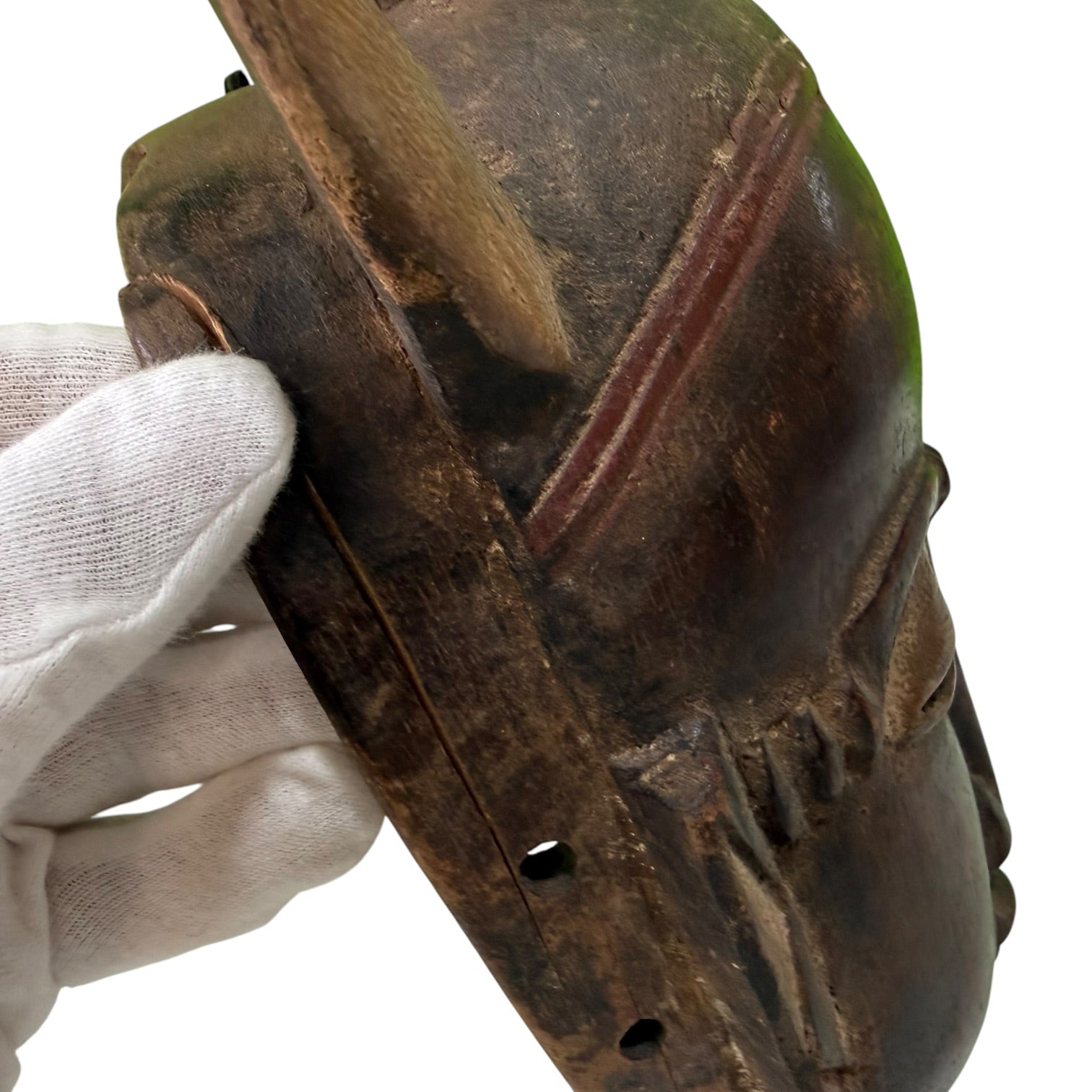 Pareja de máscaras tribales Guro Africanas vintage