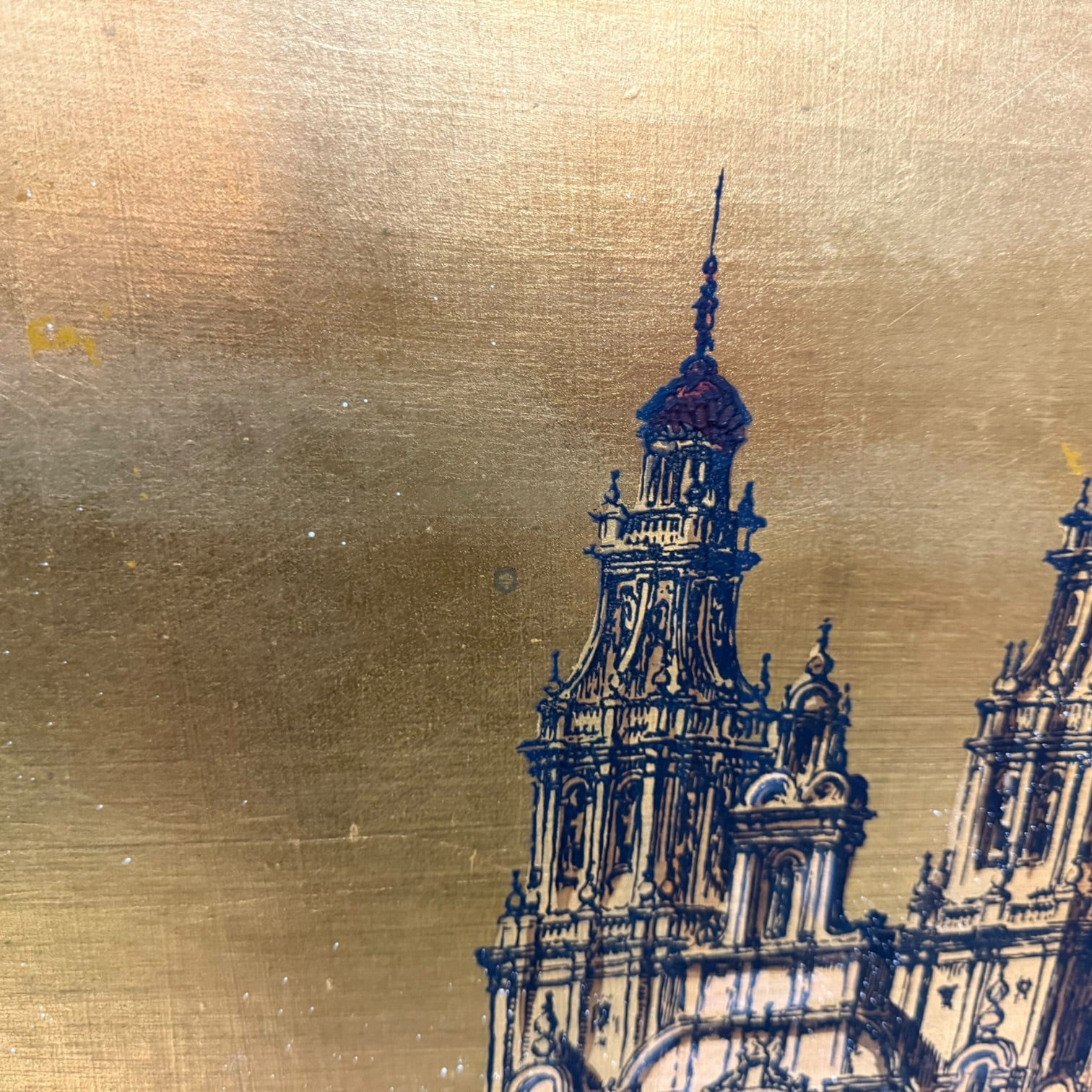 Óleo sobre tablero de la Catedral De Santiago de Ximenez