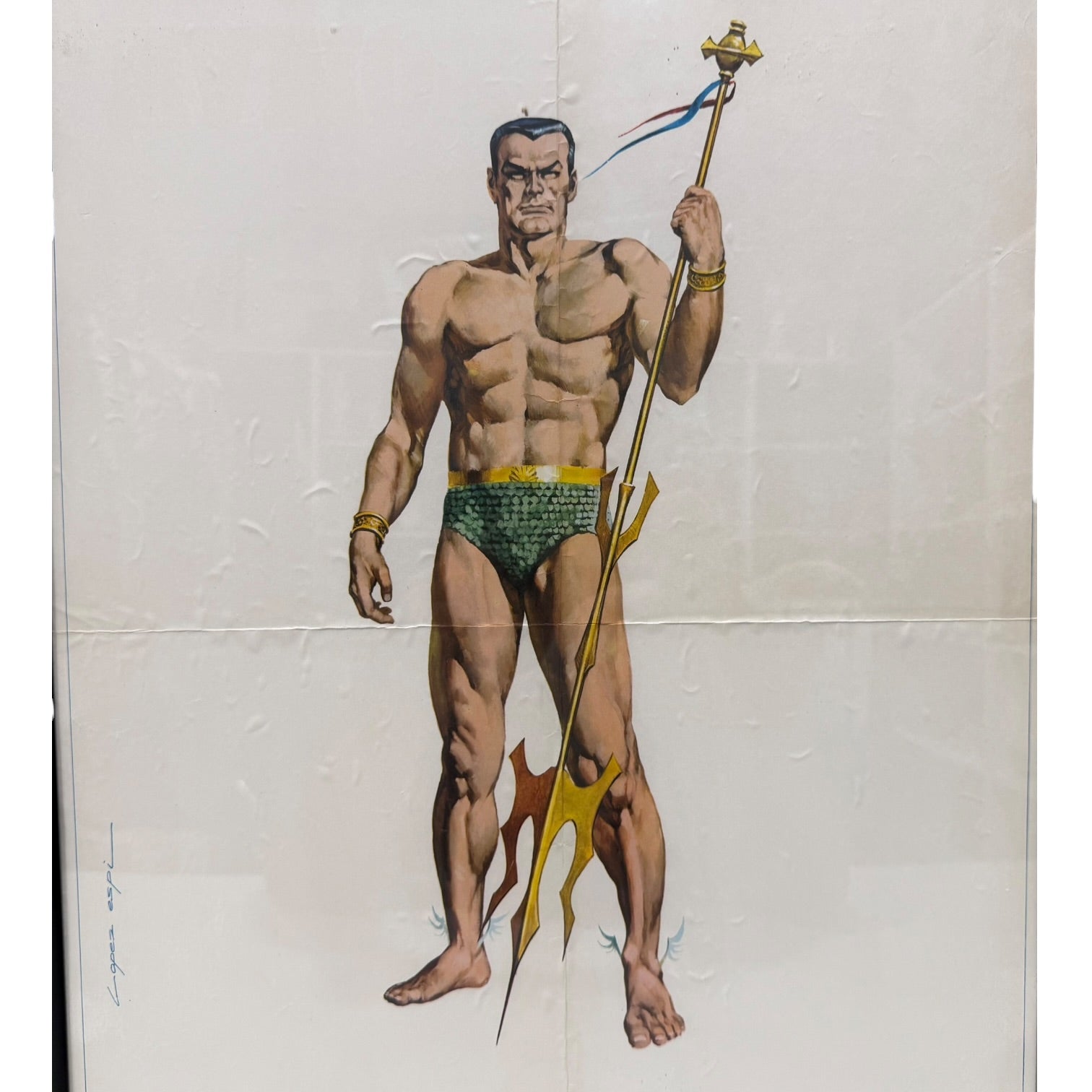 Póster del personaje Namor de Marvel de Rafael López Espí 1972