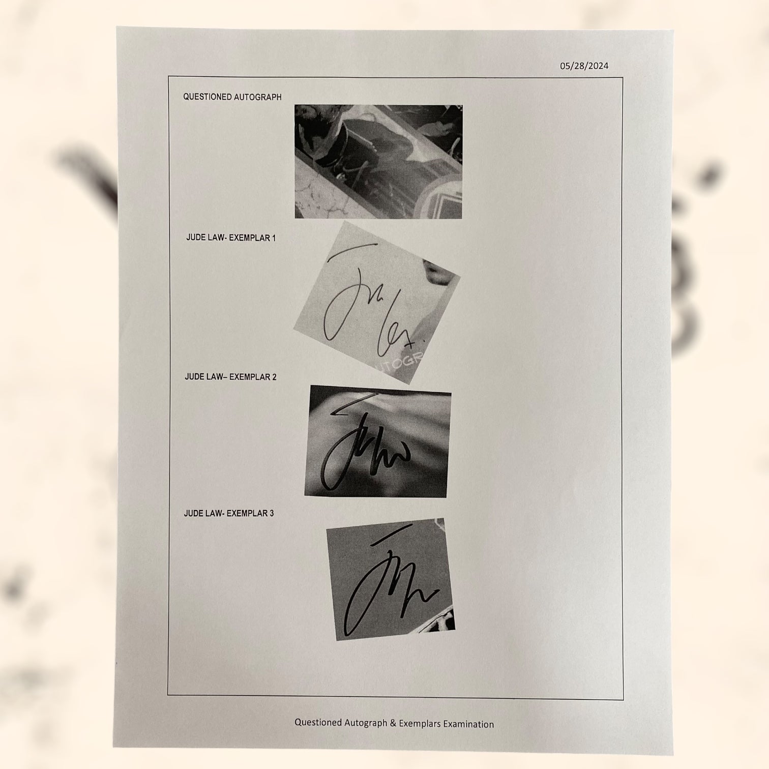 Impresión fotográfica de la película de Los Vengadores firmada por Jude Law con certificado de autenticidad