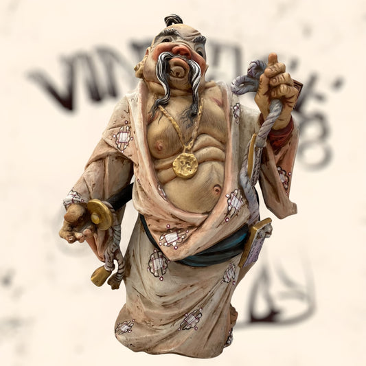 Figura Budista híper realista de porcelana China vintage