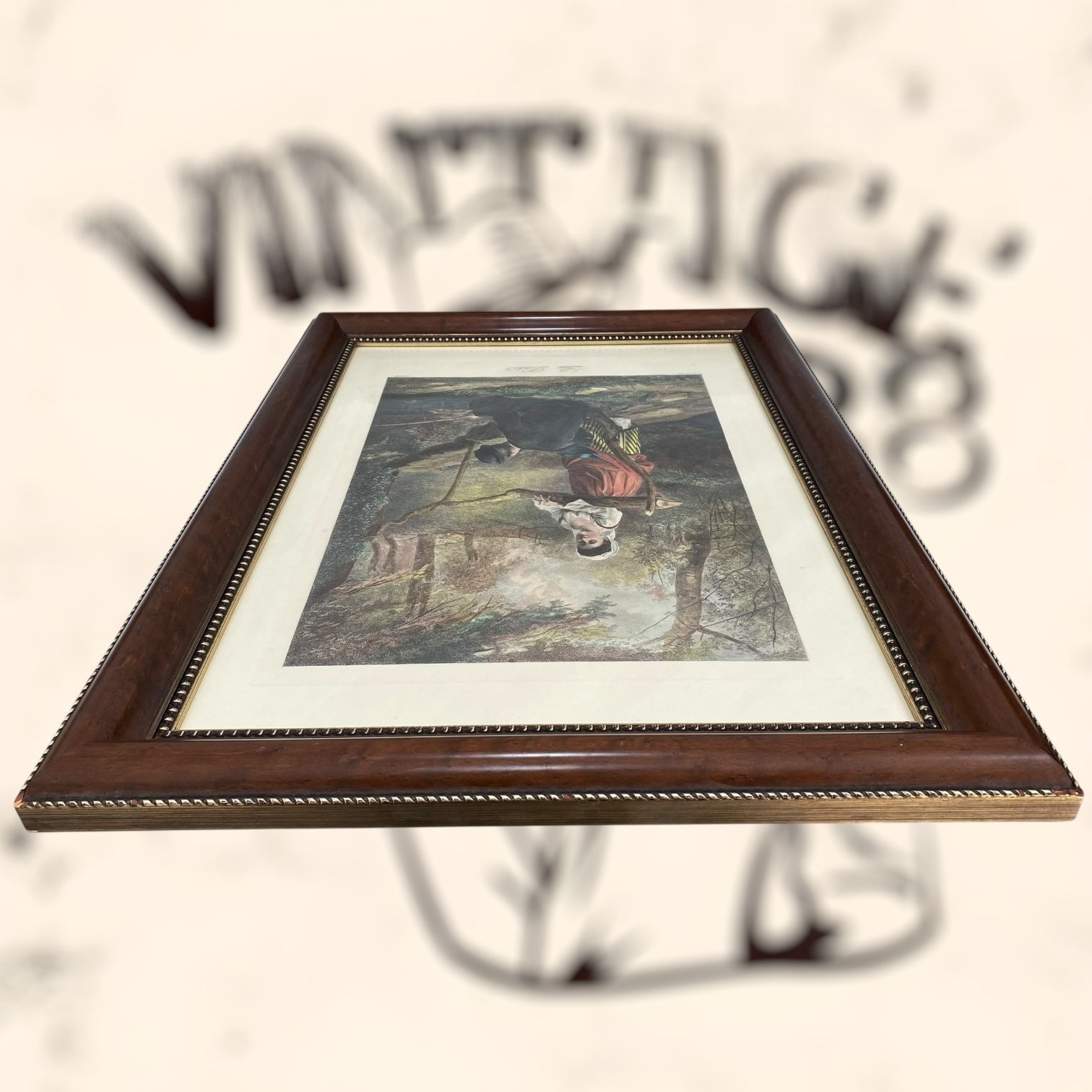 Grabado de la obra La Pêche de Edmond Rudaux