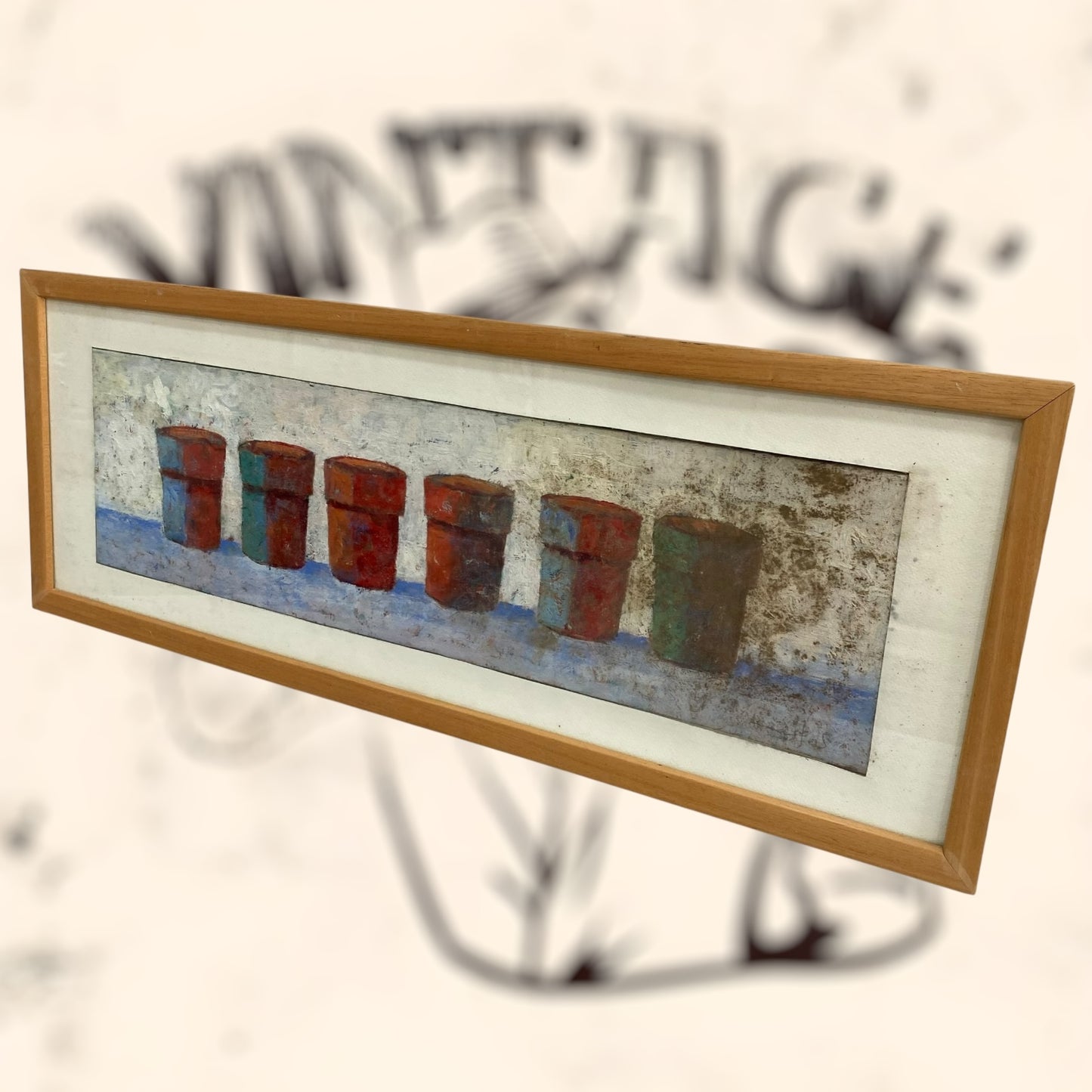 Pintura enmarcada y firmada