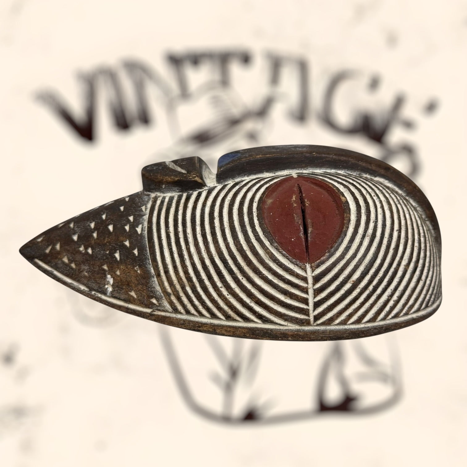 Máscara tribal Songye Africana vintage