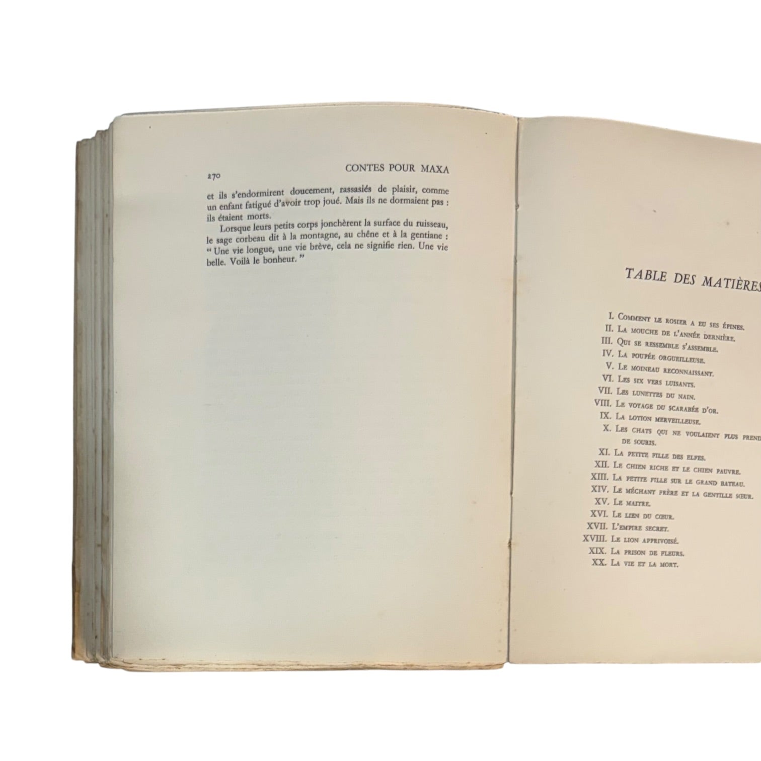 Libro Contes pour Maxa del año 1929