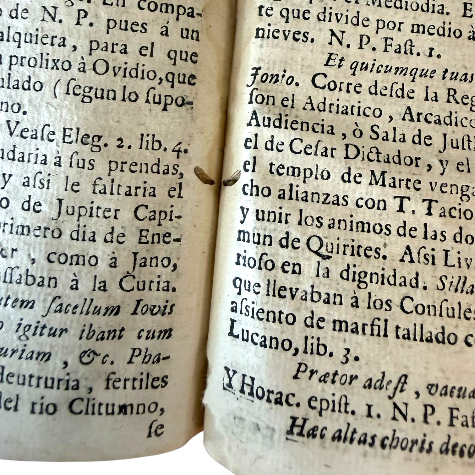 Libro Comento de P. Ovidio Nasón a los libros de Tristes y Ponto de 1733