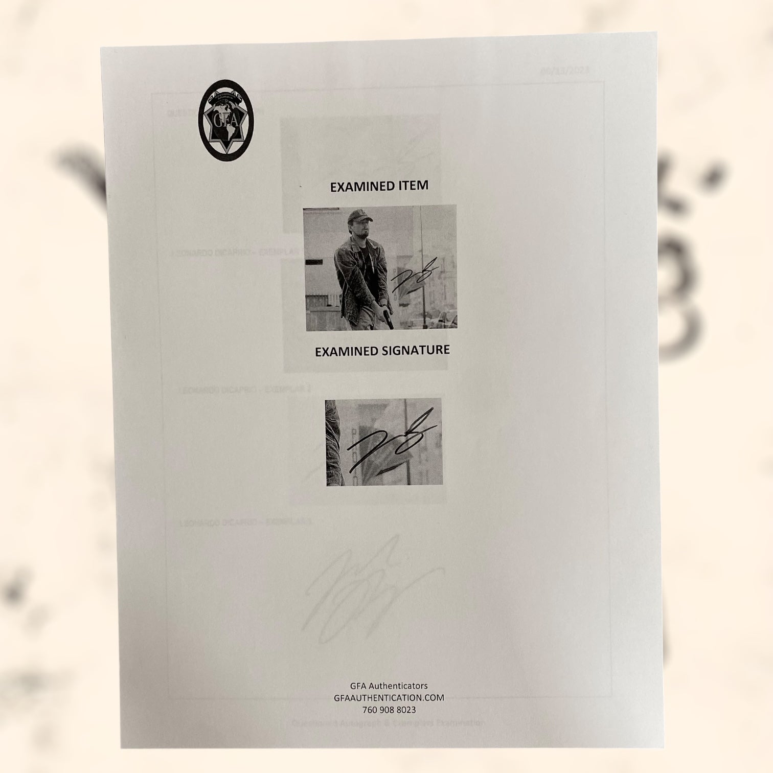 Fotografía firmada de Leonardo DiCaprio con certificado de autenticidad